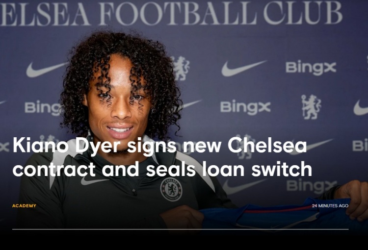 开云下载-切尔西官方宣布与年轻中场迪尔续约至2030年 球员新赛季外租荷甲福伦丹